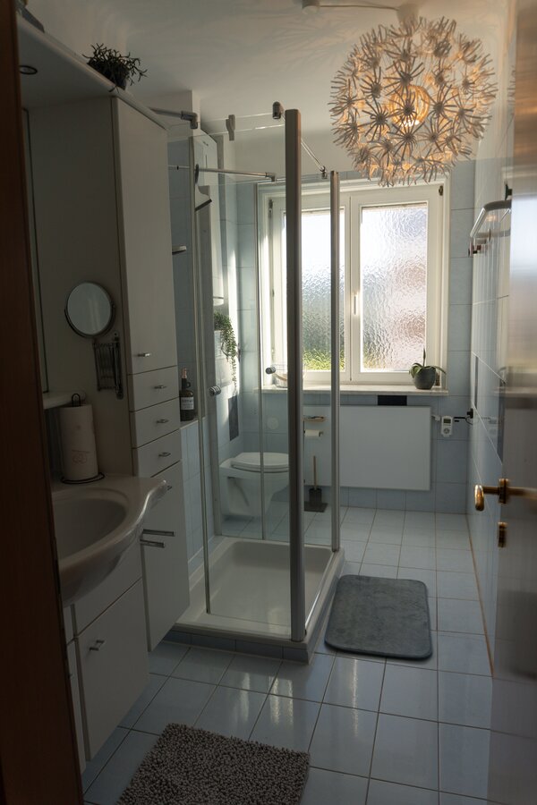 Bathroom with shower and toilet  