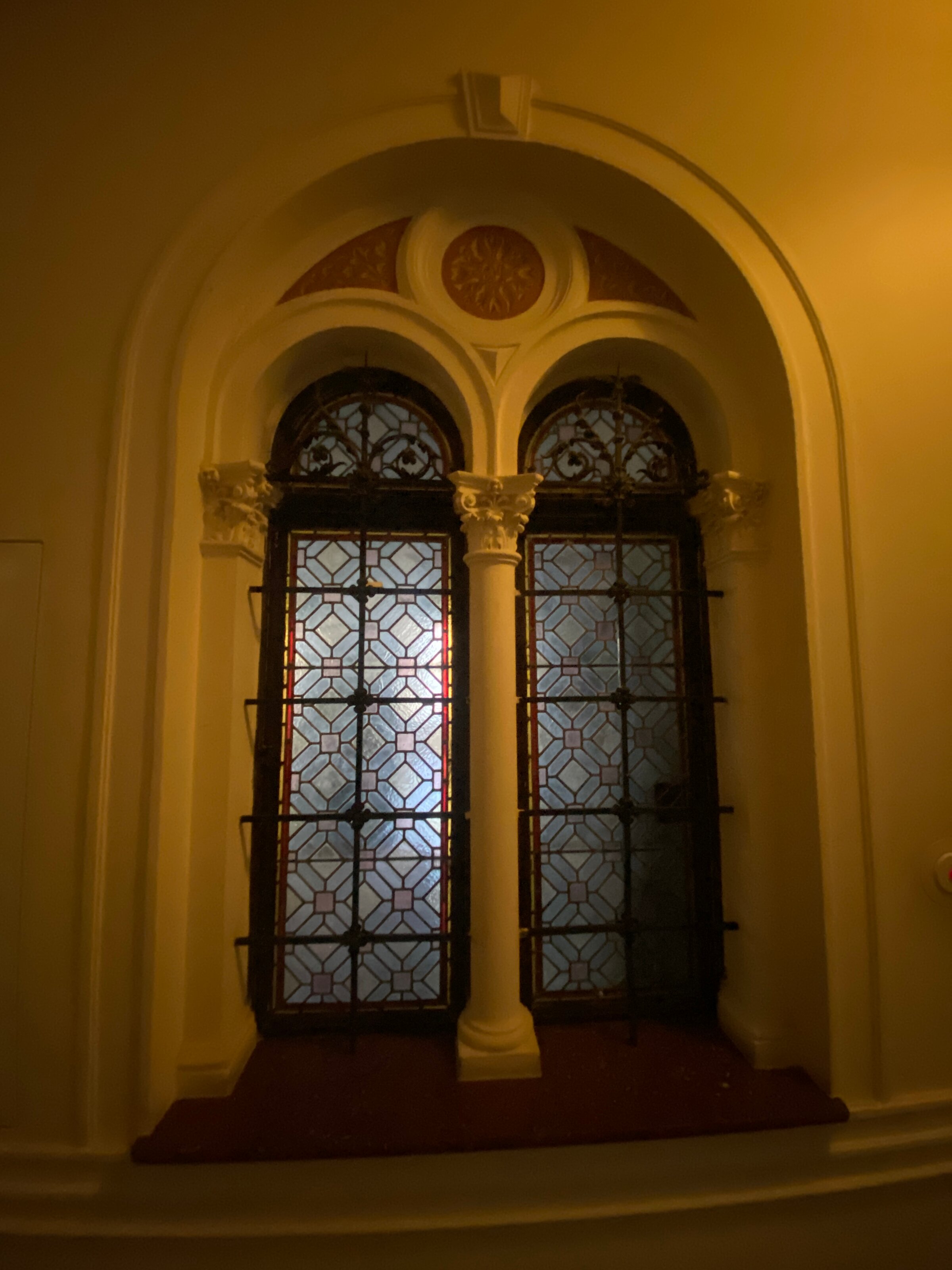 window in staircase