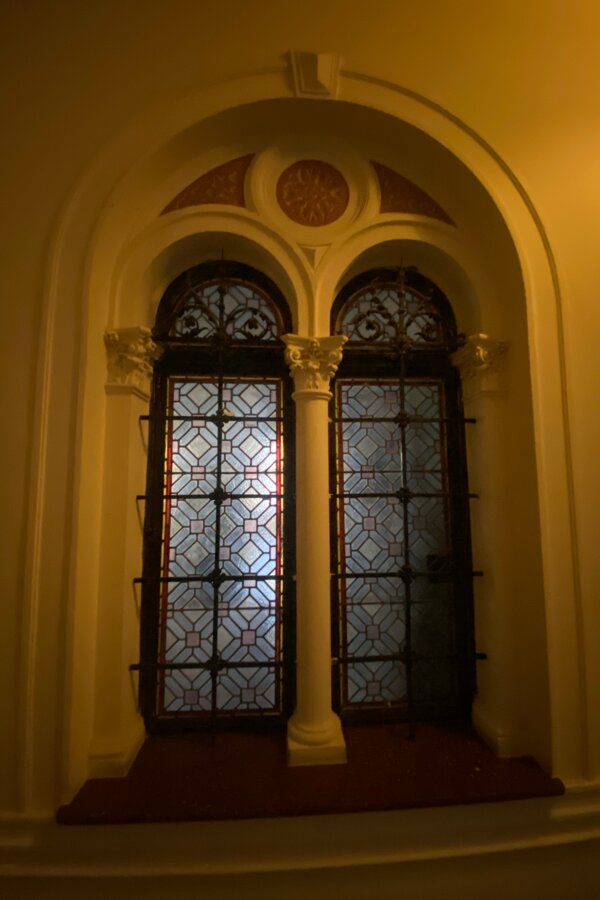 window in staircase