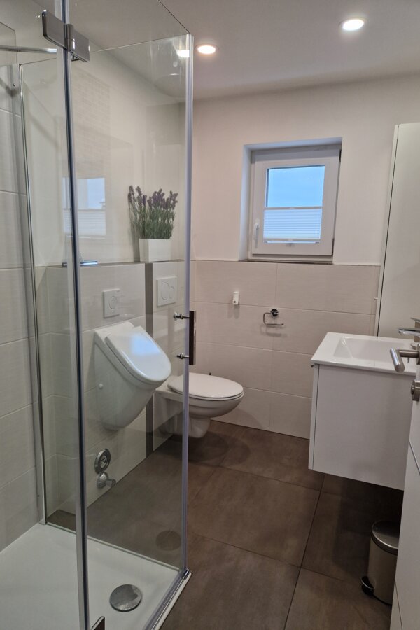 Bath with Shower, Toilette and Pissoir