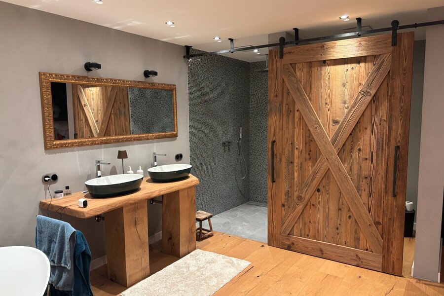 Bathroom with shower and toilet