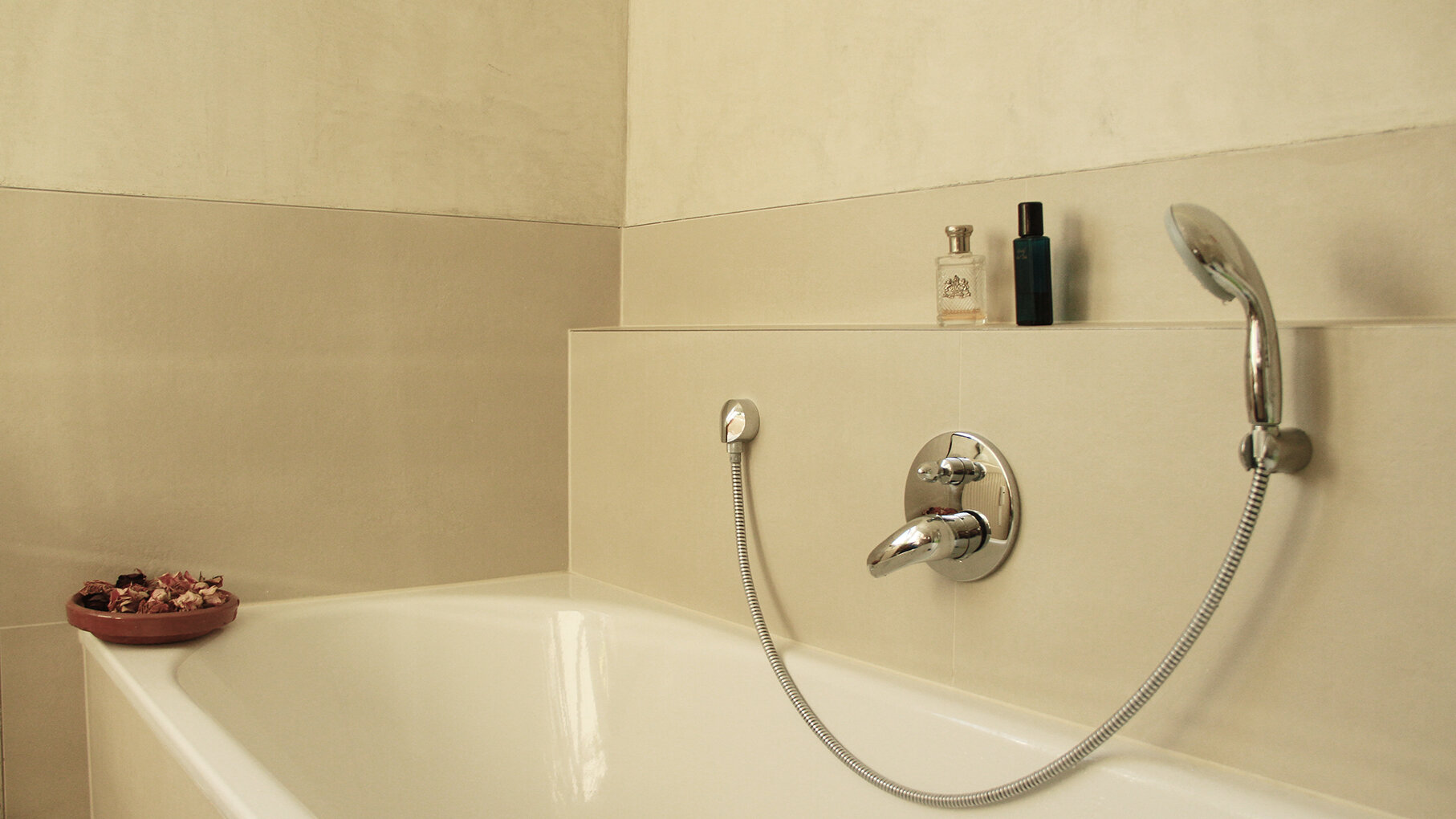 with bathtub