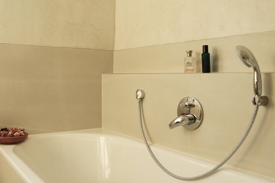 with bathtub