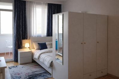 Helles 1-Zimmer Apartment mit Balkon & Kleiderschrank – Kurzzeitmiete & Wohnen auf Zeit für 1 bis 6 Monate in Innsbruck
