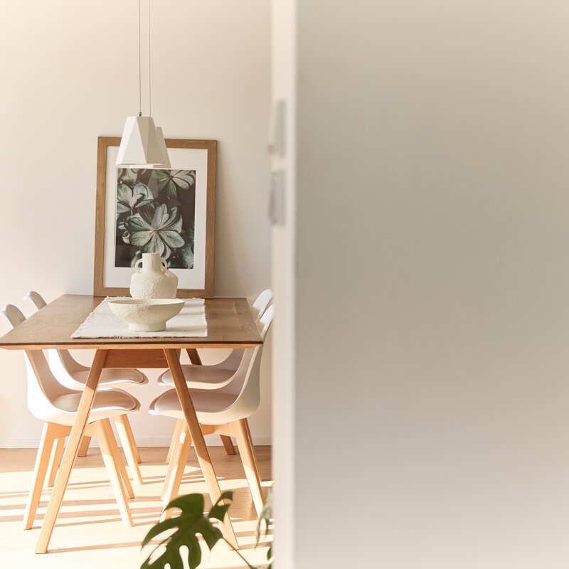 Dining table in the living room
