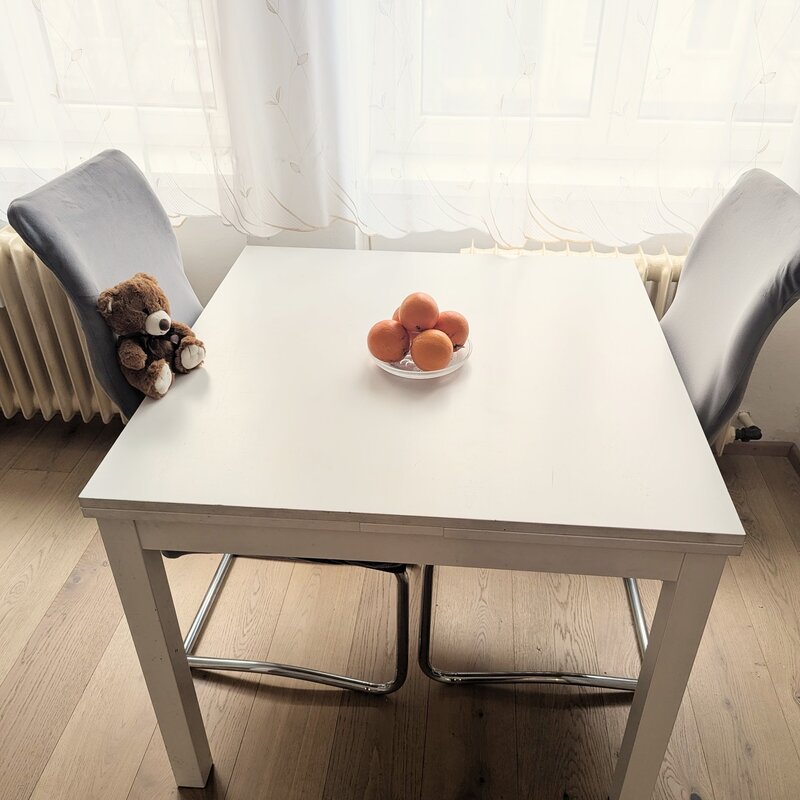 bright, friendly dining area