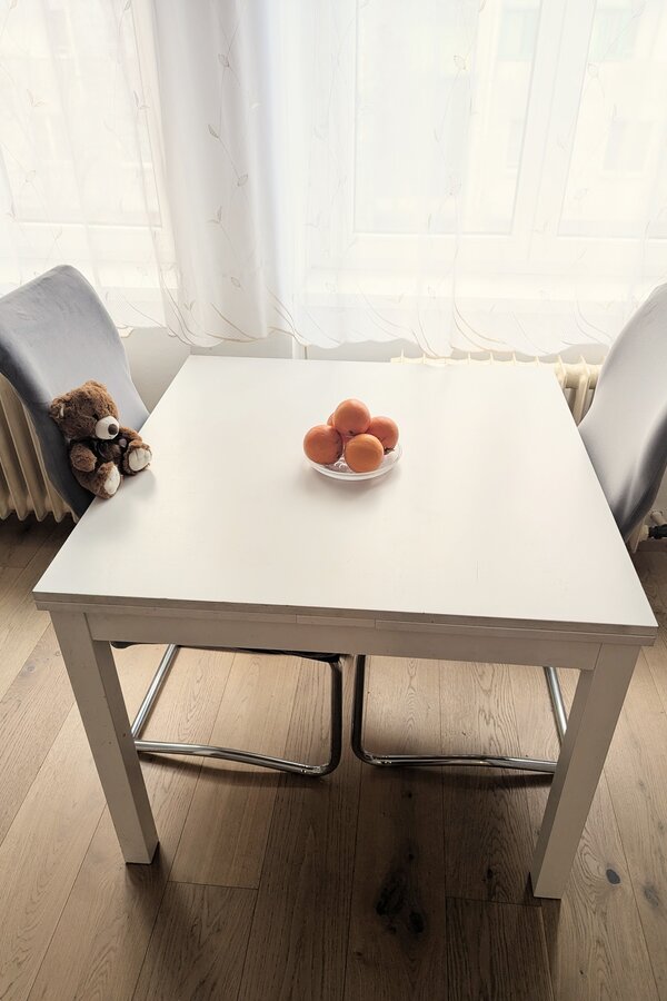 bright, friendly dining area