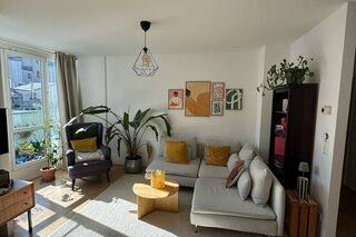 Wohnzimmer mit Ausgang zur Terasse 