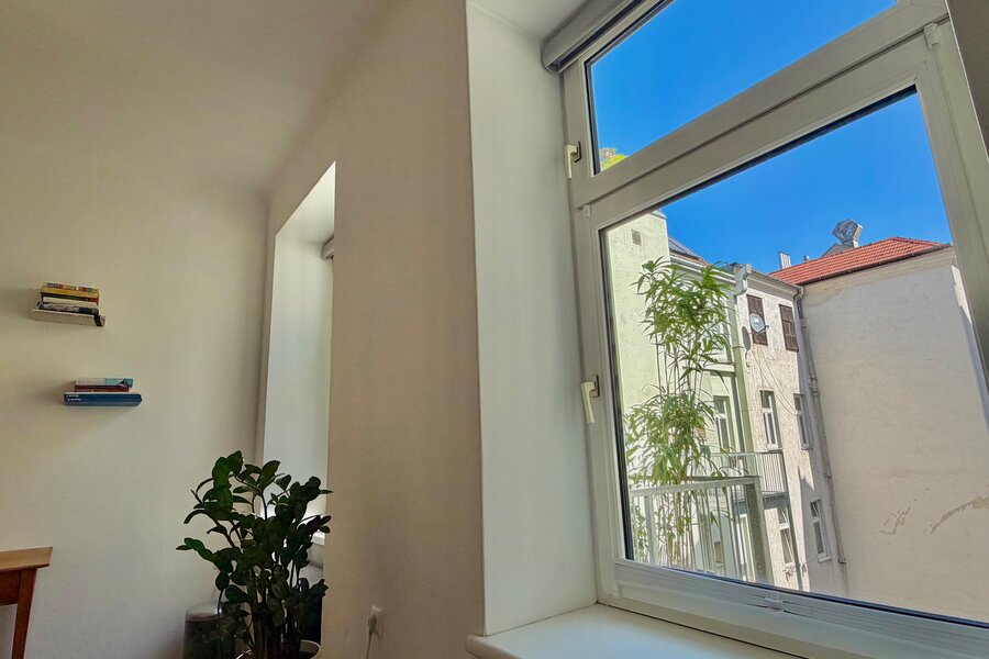 Blick vom Wohnzimmer