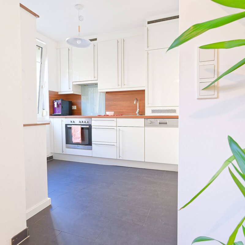 Küche gleich neben dem Wohnzimmer