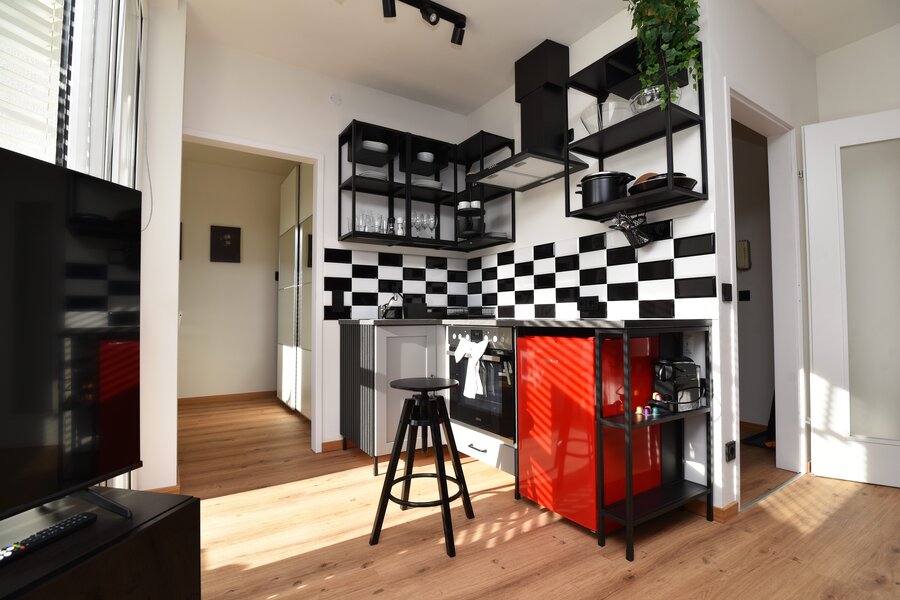 voll ausgestattete Küche