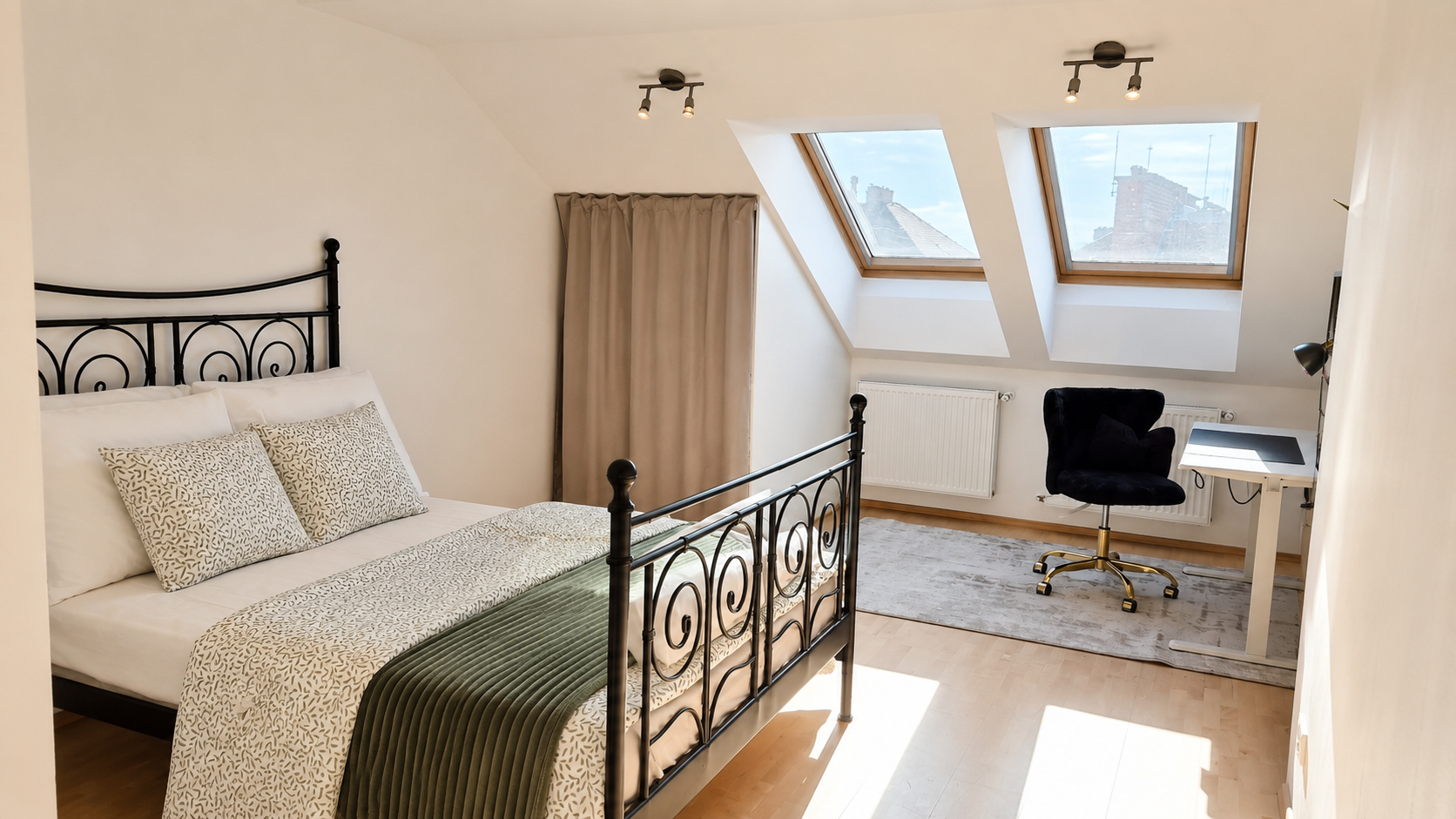 Bedroom with office