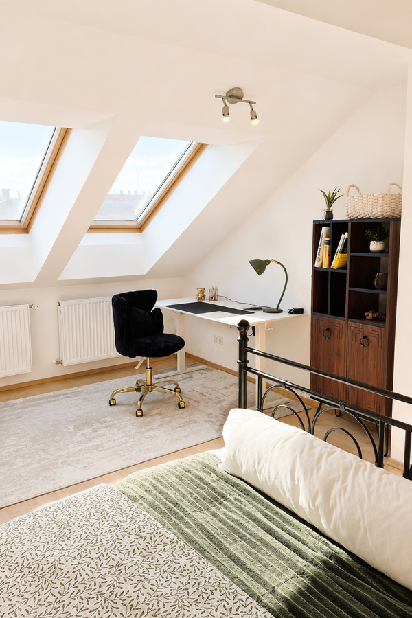 Work area with electrically height-adjustable desk | © Privat
