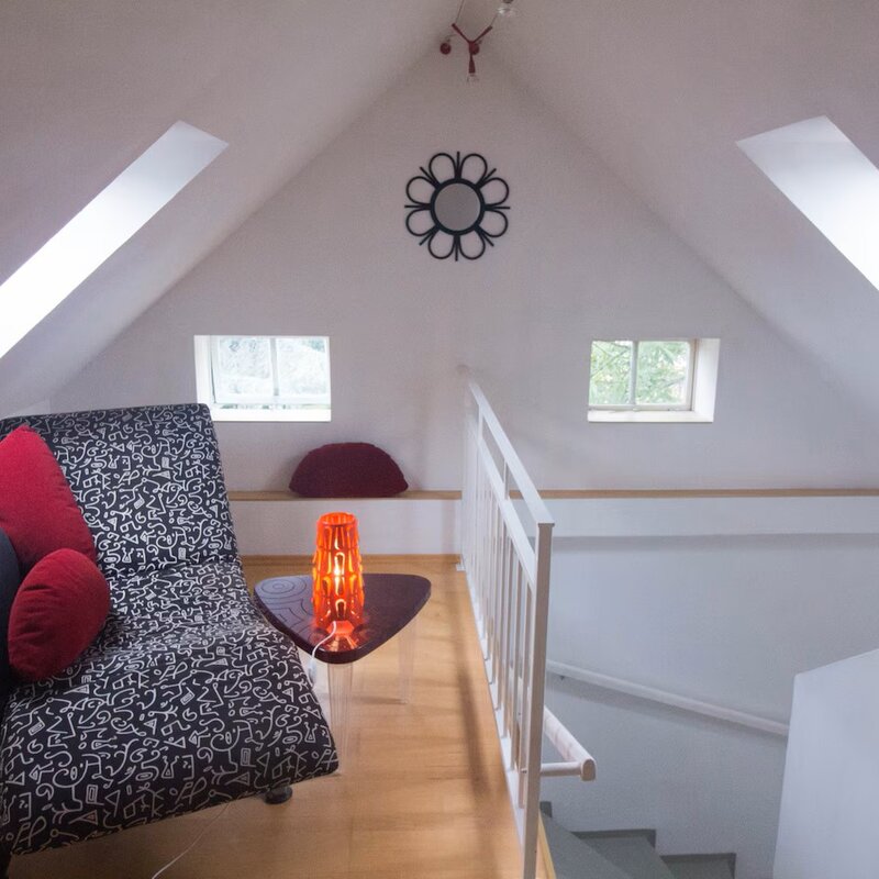 Sitzplatz im Dachgeschoss | © Holler