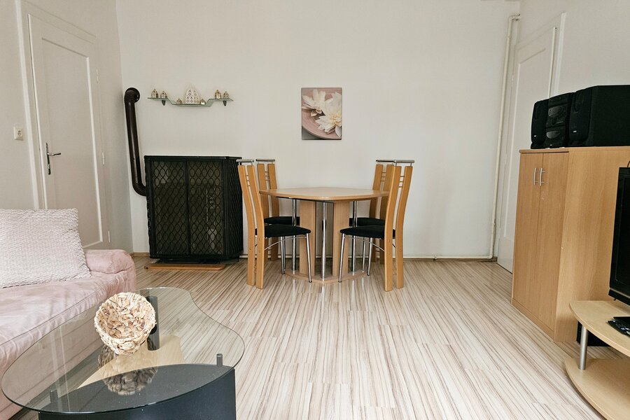 Dining table in living room
