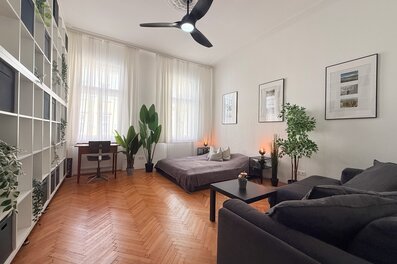 Helles 2-Zimmer Apartment mit Parkettboden & Deckenventilator – Kurzzeitmiete & Wohnen auf Zeit für 1 bis 6 Monate in Wien