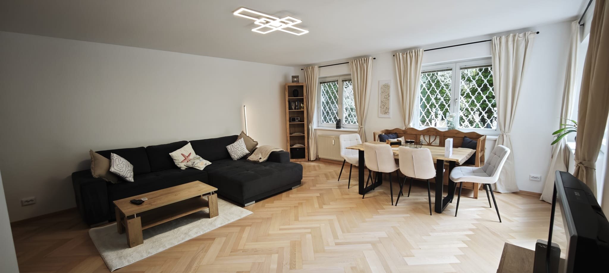 Living room with dining area