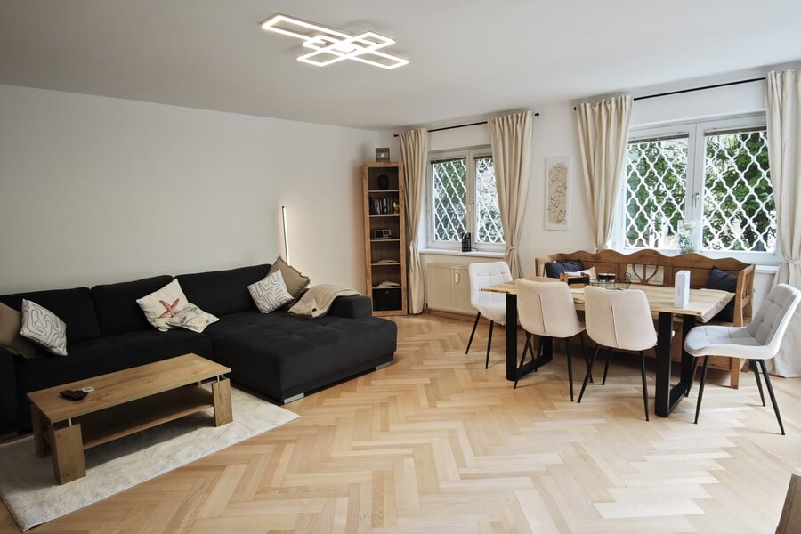 Living room with dining area