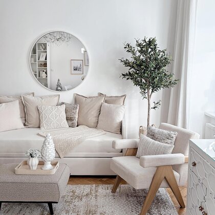Helles Wohnzimmer mit modernem Stil – 3-Zimmer Wohnung zur Kurzzeitmiete & Wohnen auf Zeit 1–6 Monate in Wien | © Luxuriöses Apartment in zentraler Lage Wohnung Wien 100 qm