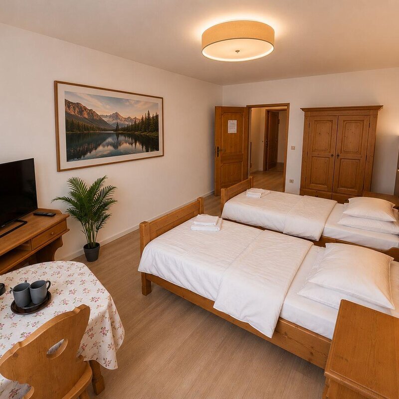 Möbliertes Zimmer mit Holzmöbeln & TV – Kurzzeitmiete & Wohnen auf Zeit für 1 bis 6 Monate in Pfaffstätten