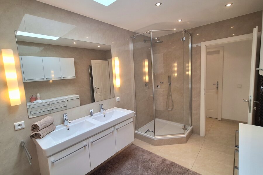 Badezimmer mit Dachfenster