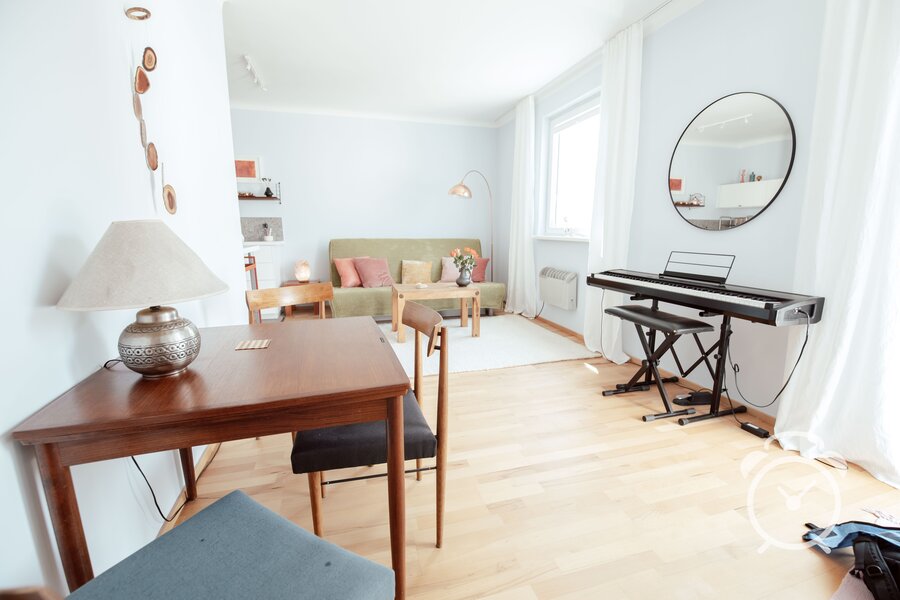 Wohnschlafraum mit Kochnische | © Susanne Hell