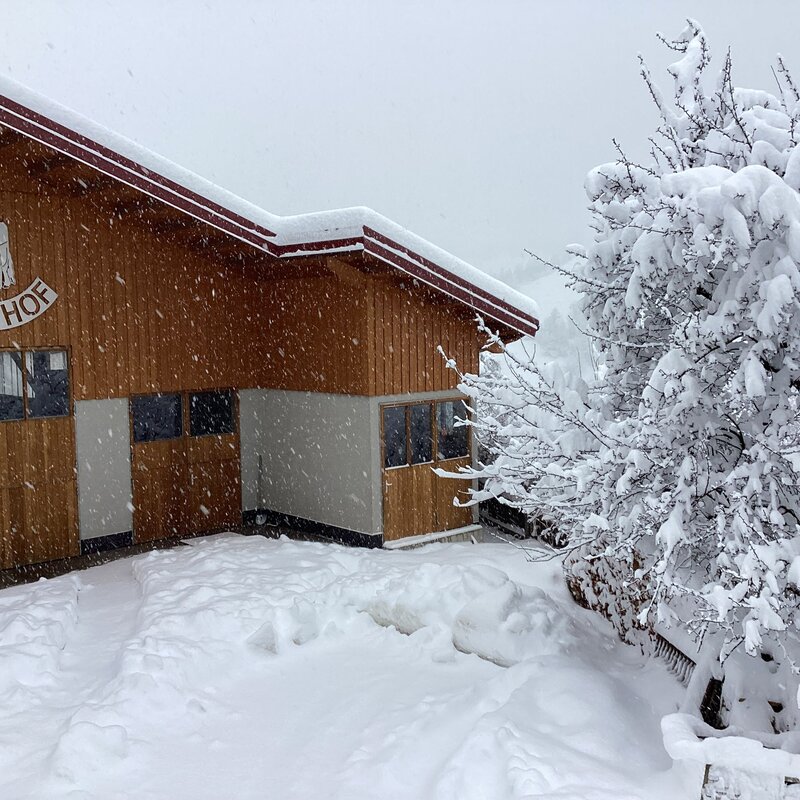 Die Aussicht auf den Hof