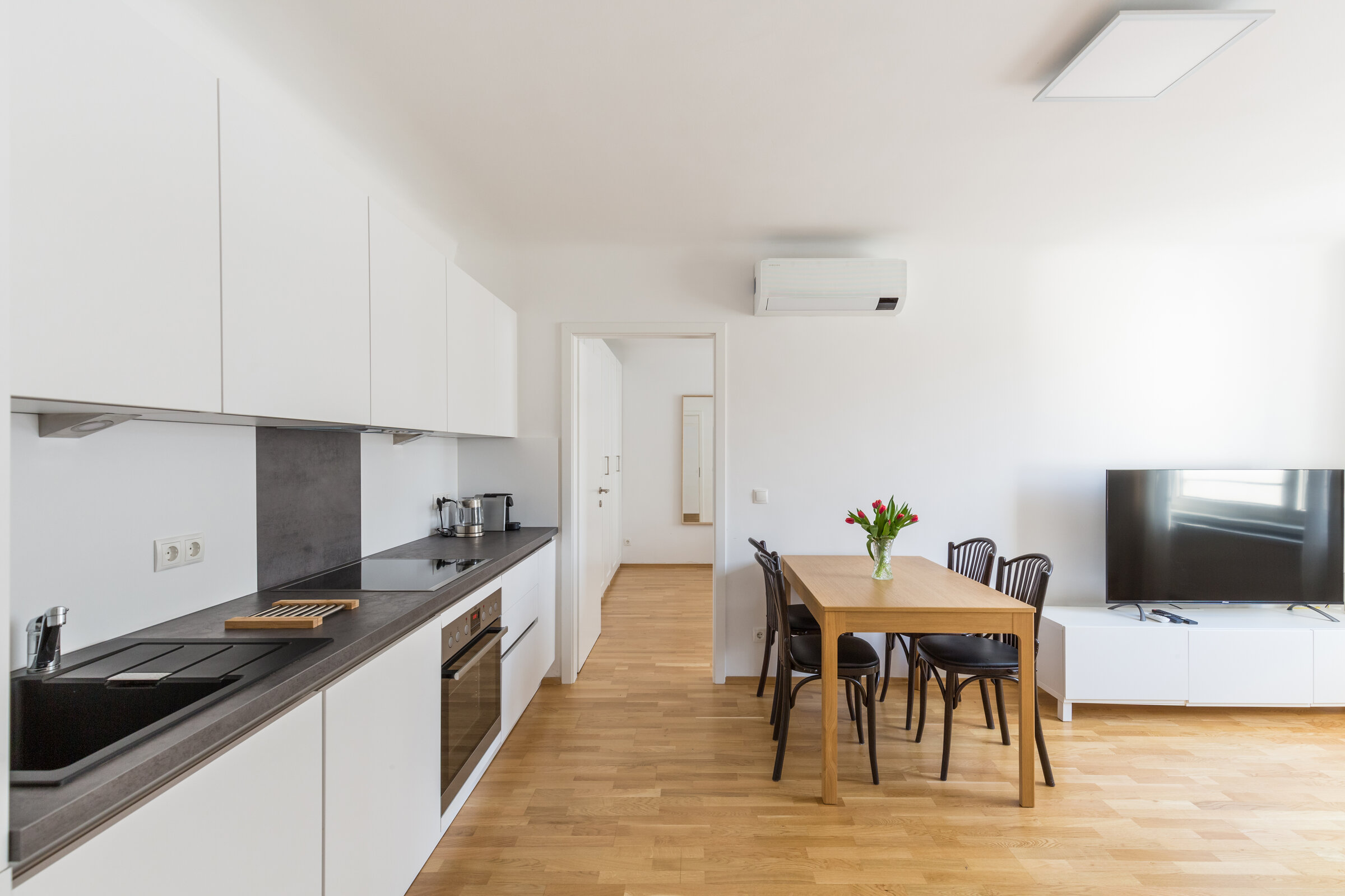 Kitchen space with dinner table
