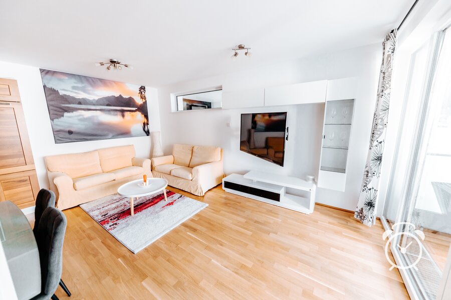 Wohnzimmer - Wohnen auf Zeit in Salzburg Sam - 2-Zimmerwohnung