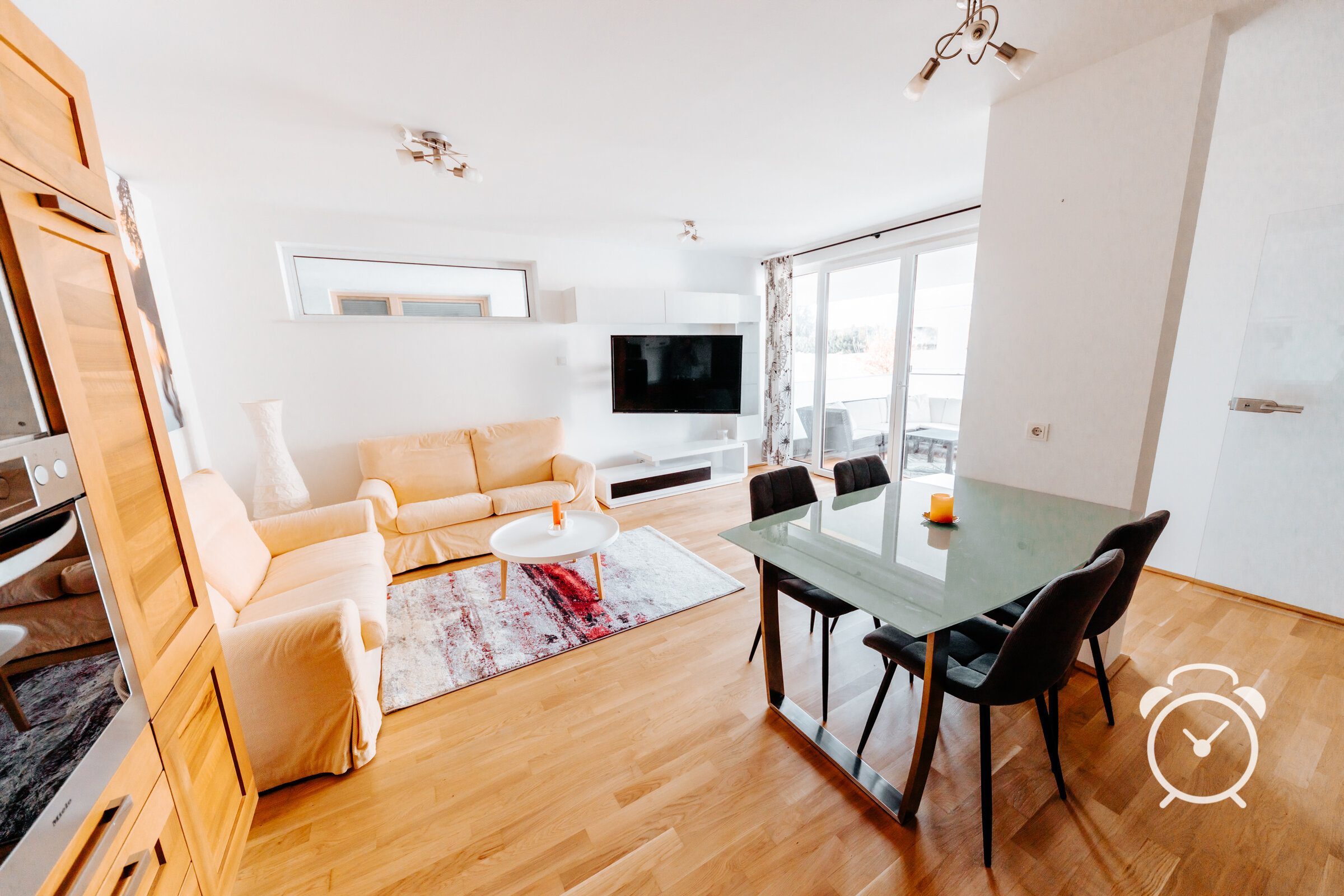 Wohnzimmer - Wohnen auf Zeit in Salzburg Sam - 2-Zimmerwohnung