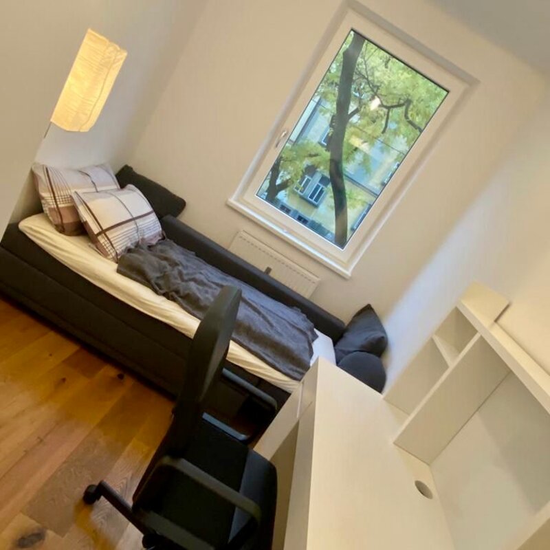 (Please note: Since October 2024, the sofa bed has been replaced by a bed with pull-out drawers.)