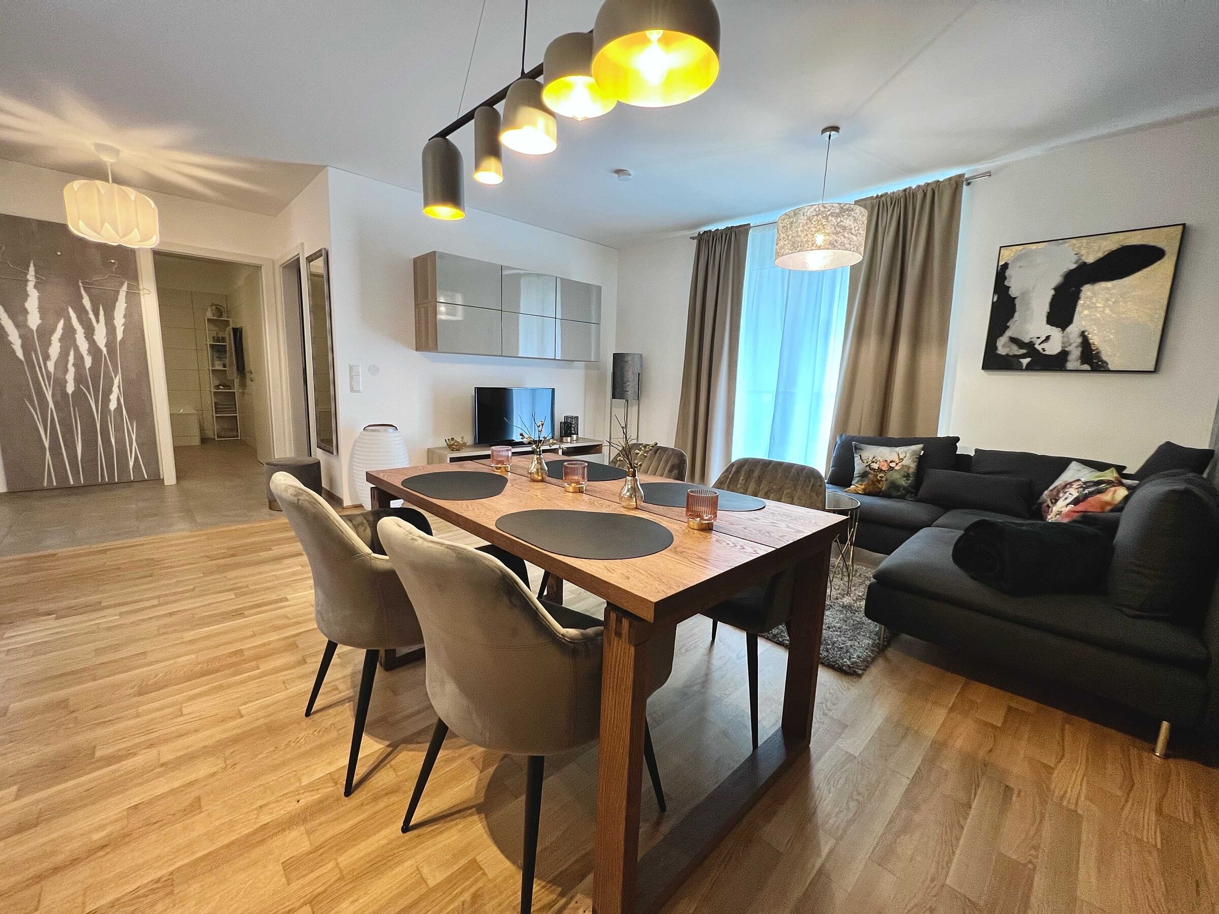 Wohnzimmerverbau mit TV, W-Lan, Radio