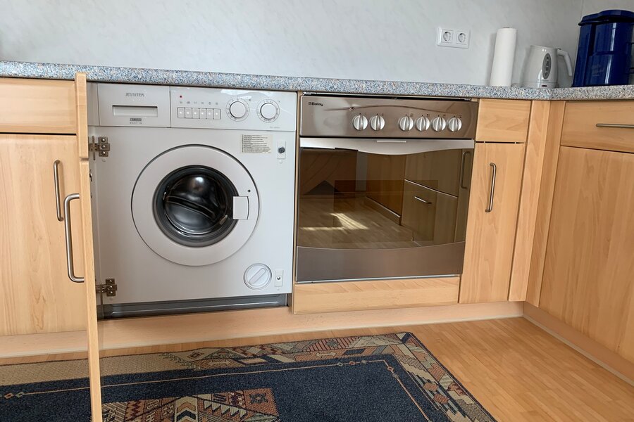 Kitchen with washing machine
