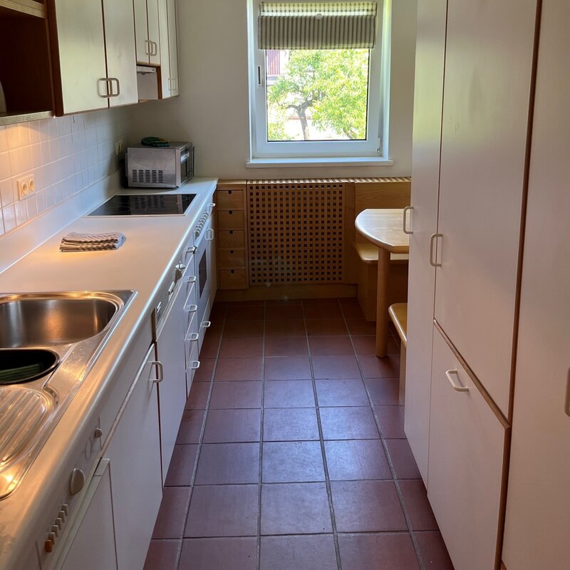 Kitchen with sitting area 