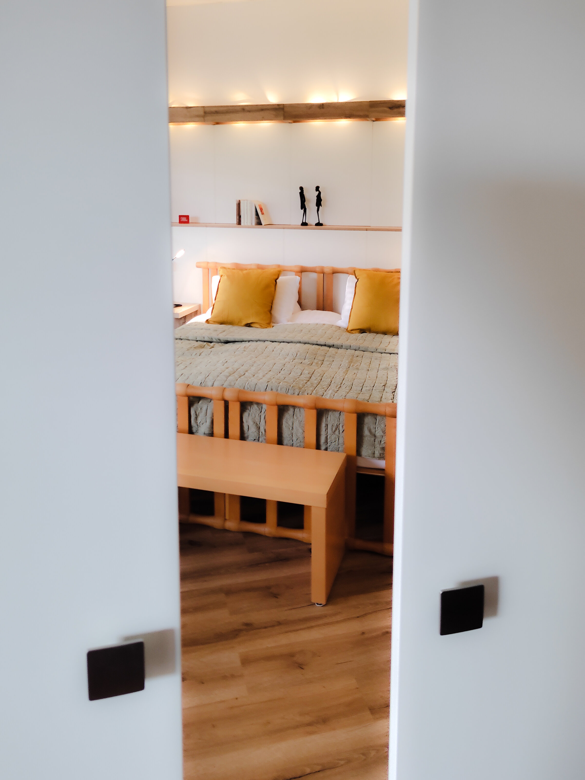 Blick in das Schlafzimmer