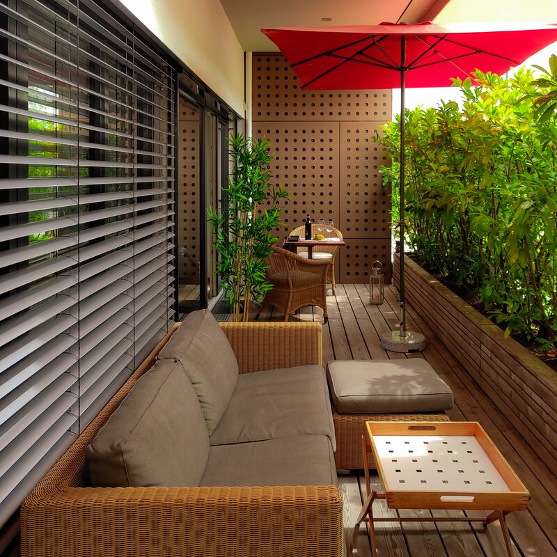 Chillen auf der großzügigen Innenhofterrasse