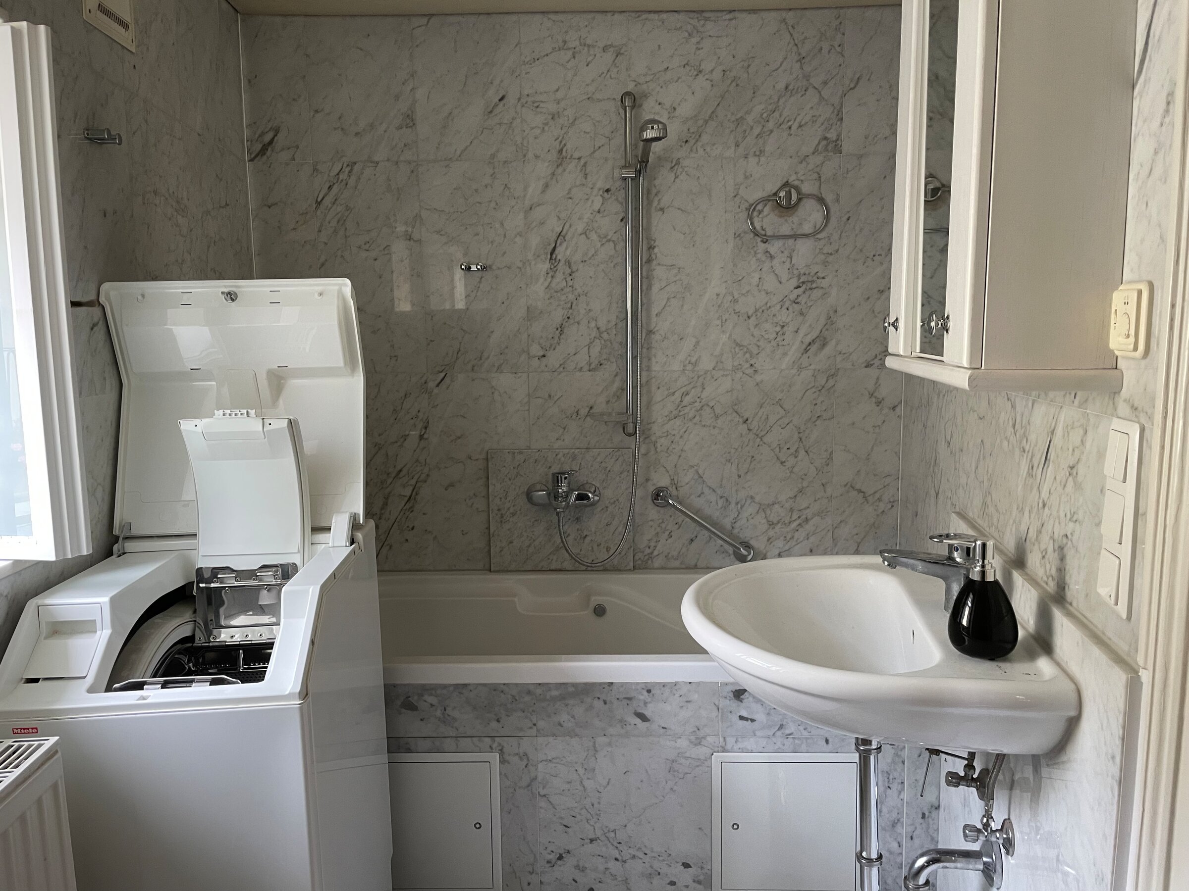 Washing machine with bath and sink