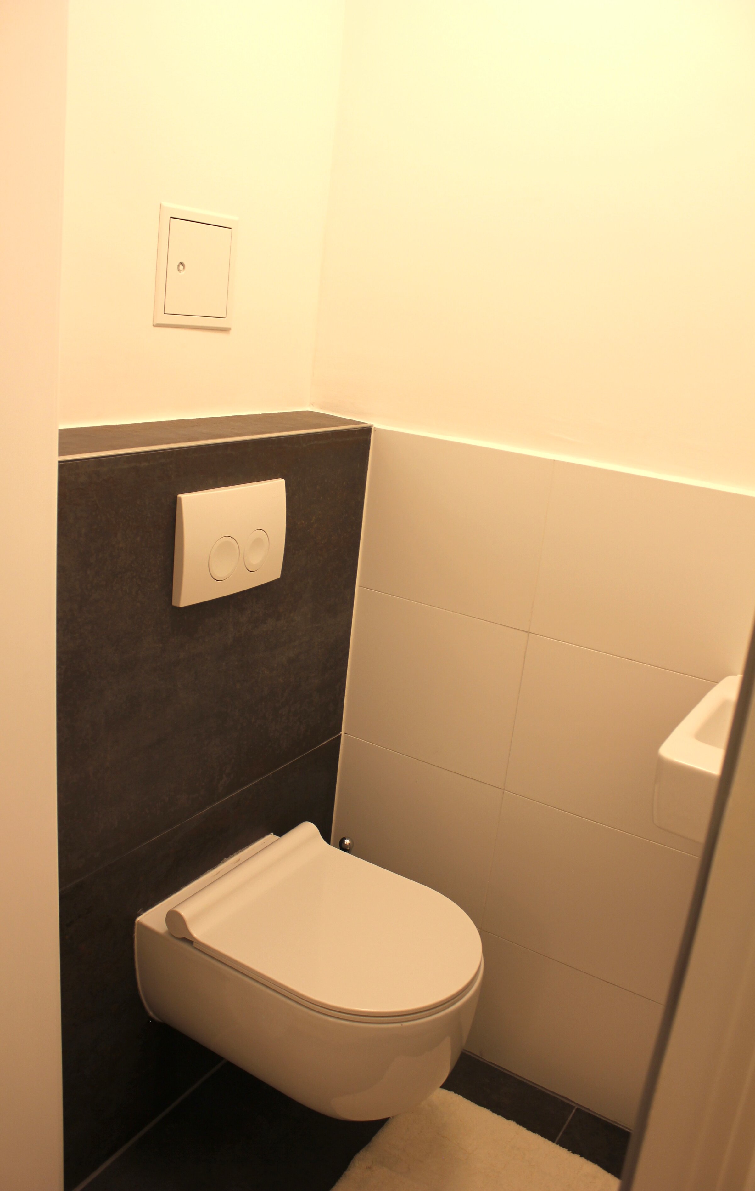 Toilette mit Waschbecken