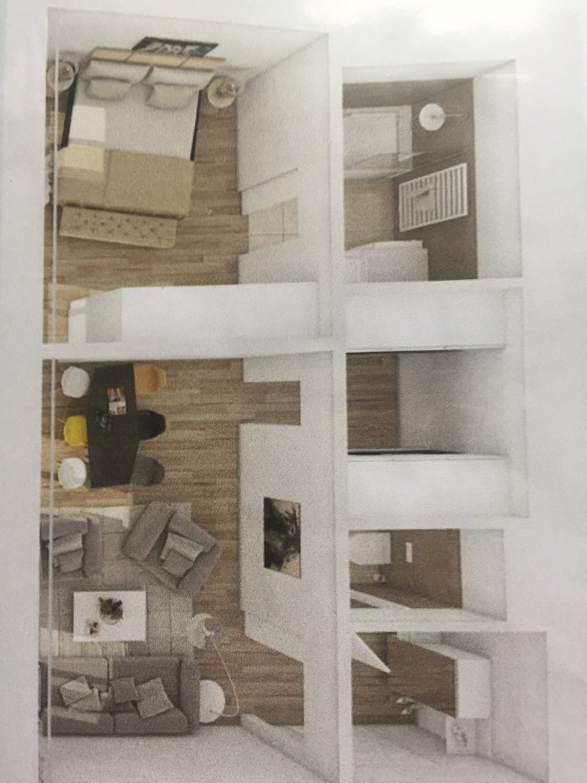 Wohnungs-Grundriss mit Möbel-Beispiel | © Malek Herbst Architects