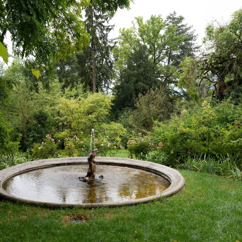 fountain in garden